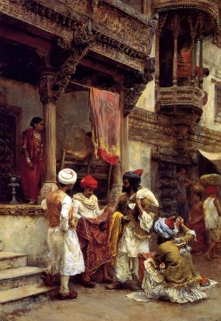  Persian Oil Painting - The Silk Merchants Persian Egyptian Indian Edwin Lord Weeks